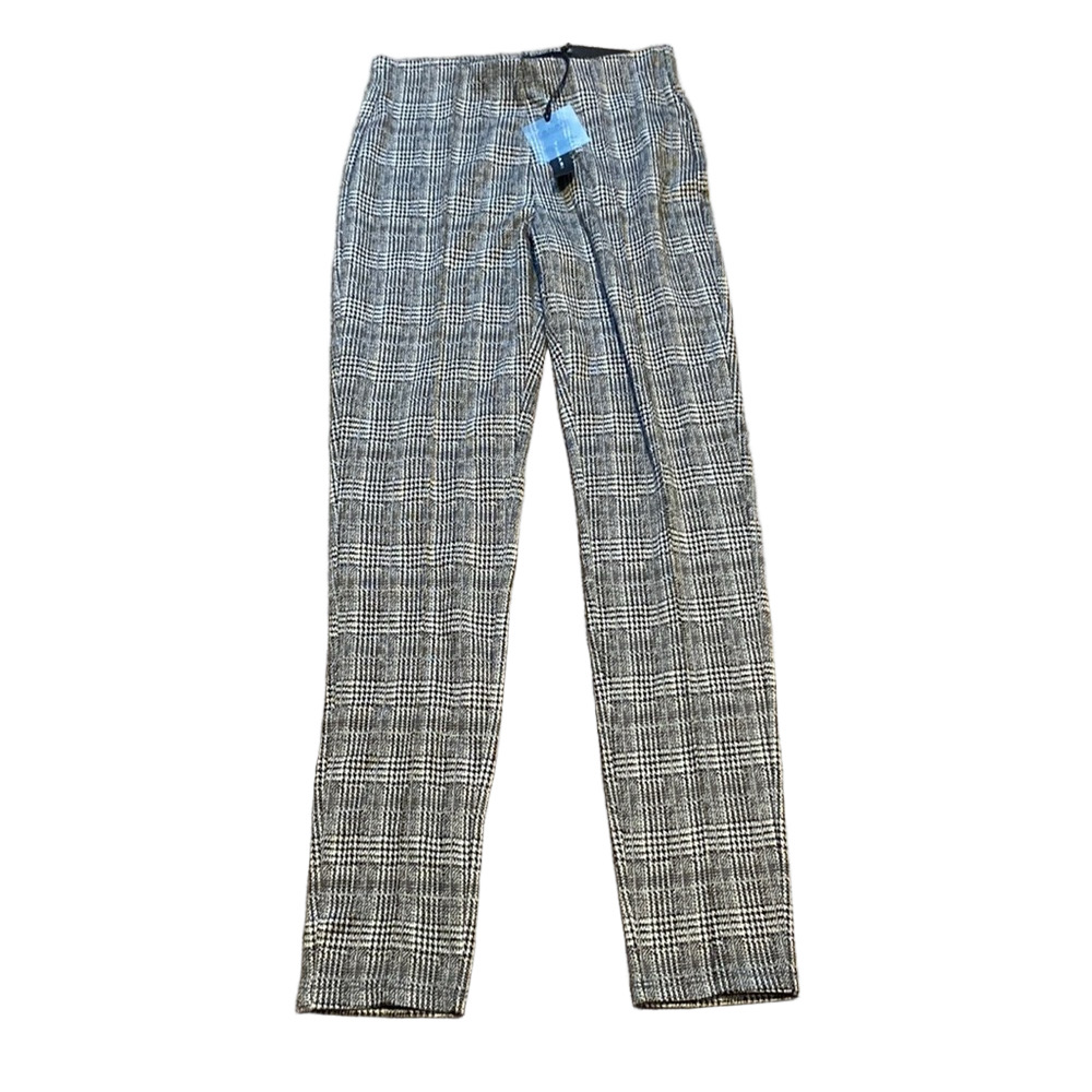 Tahari Sapphire Plaid Houndstooth Seam Front Pull On Jeggings SIZE S